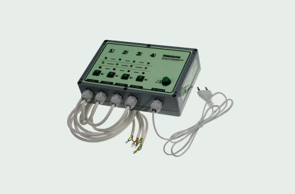 Stationary four-channel damage detector with "current output"
