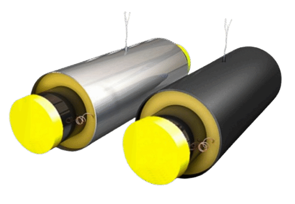 Pipeline element with output cable