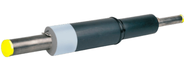Transition with metal insulation plug and output cable