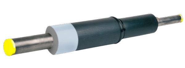 Transition with metal insulation plug