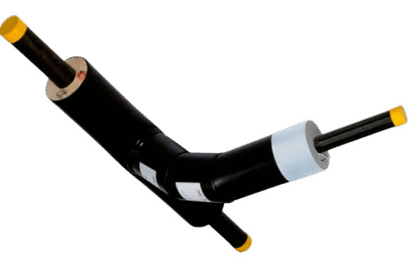 Tee branch with metal insulation plug and output cable
